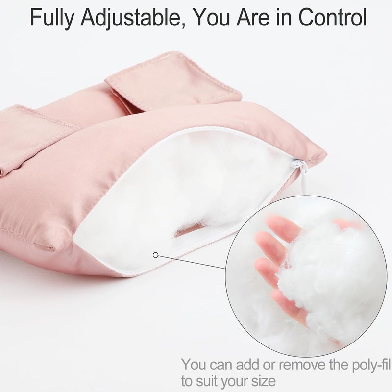 HapiPoppy Port Pillows Chemo Port Pillow for Seatbelt Pacemaker Chest Protector Chemo Patients Cancer Open-Heart Incision Recovery Post Surgery Support Cushion Gifts, Silky Satin Coral - Image 5